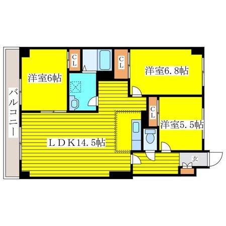 日之出ハイツの物件間取画像